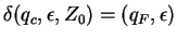 $\delta(q_c,\epsilon,Z_0)=(q_F,\epsilon)$