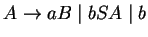 $A \ensuremath{\rightarrow}aB \mid bSA \mid b$