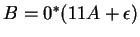 $B=0^*(11A+\epsilon)$