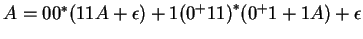 $A=00^*(11A+\epsilon)+1{(0^+11)}^*(0^+1+1A)+\epsilon$