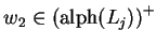 $ w_2\in {(\text{alph}(L_j))}^+$