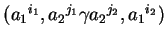 $ ({a_1}^{i_1},{a_2}^{j_1}\gamma {a_2}^{j_2},{a_1}^{i_2})$