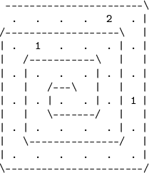 \begin{figure}\begin{verbatim}-----------------------\
. . . . 2 . \vert
/-...
...rt
\vert . . . . . . \vert
\-----------------------/\end{verbatim}\end{figure}