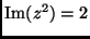 $ \mathrm{Im}(z^2)=2$