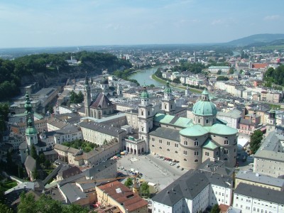 The downtown of Salzburg