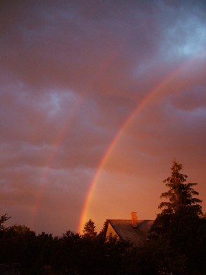 Double rainbow in Érd, 2006